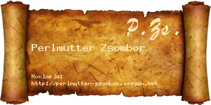 Perlmutter Zsombor névjegykártya